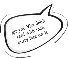 Debit Card Speech Bubble